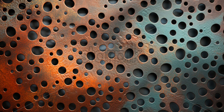 Metal with holes, sculpture - Starpik Stock