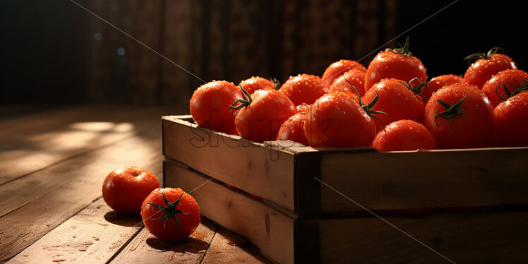 More tomatoes that are in wooden boxes - Starpik Stock