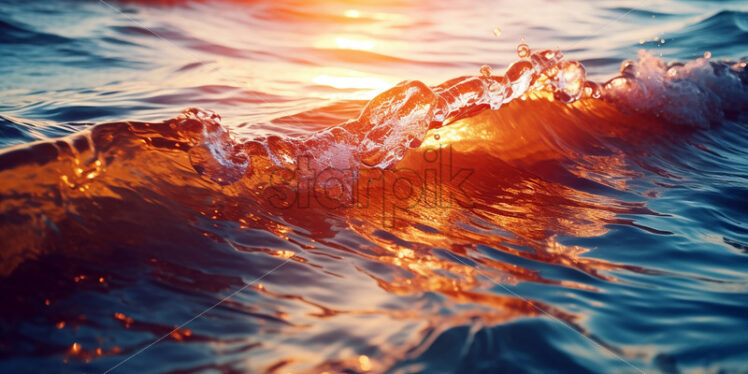 Moving ocean waves, close-up shot - Starpik Stock