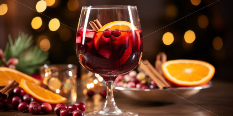 Mulled wine christmas cocktail drink - Starpik Stock