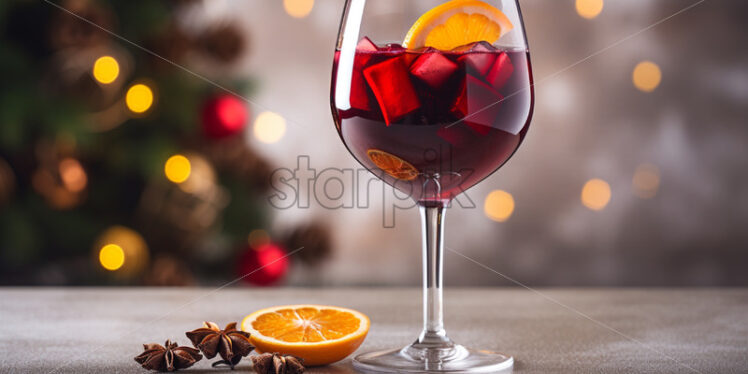 Mulled wine christmas cocktail drink - Starpik Stock