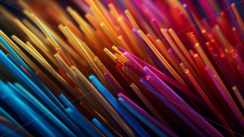 Multicolored plastic straws, background - Starpik Stock