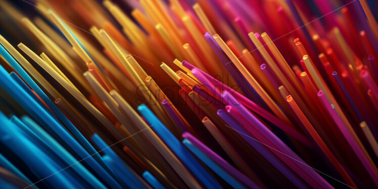 Multicolored plastic straws, background - Starpik Stock