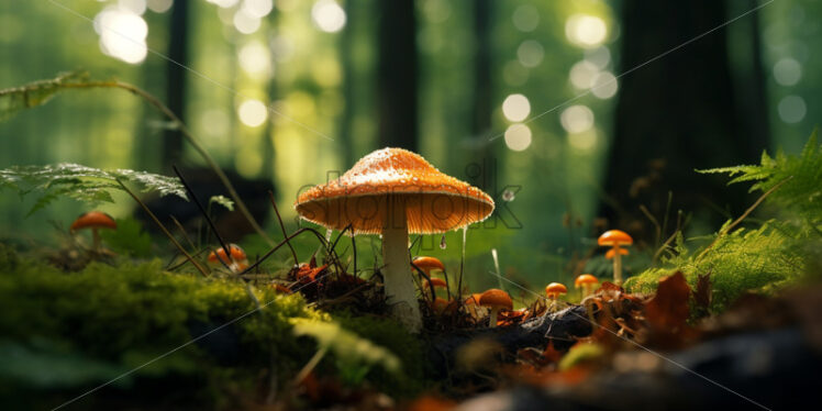 Mushrooms in the forest - Starpik Stock