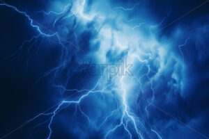 Natural phenomena, lightning in the clouds - Starpik Stock