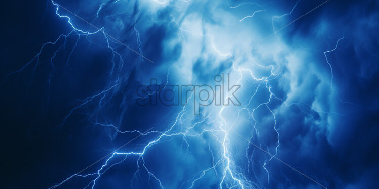 Natural phenomena, lightning in the clouds - Starpik Stock