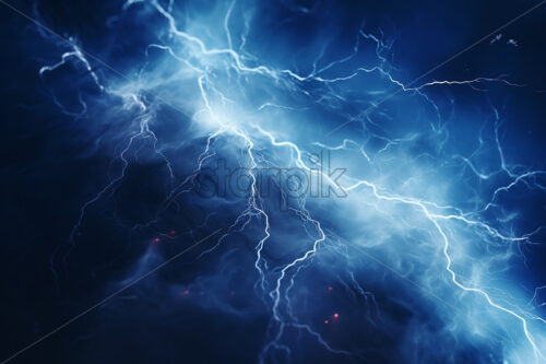 Natural phenomena, lightning in the clouds - Starpik Stock