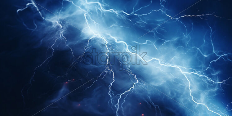 Natural phenomena, lightning in the clouds - Starpik Stock