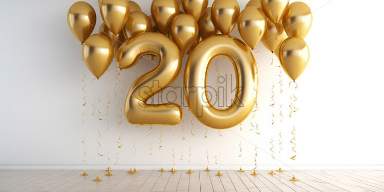 Number 20 balloons - Starpik Stock