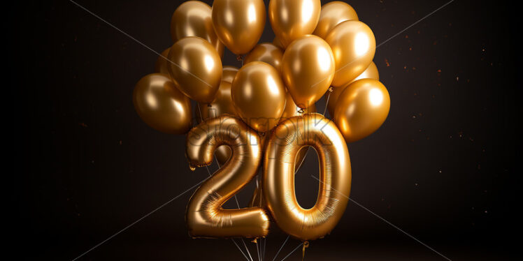 Number 20 balloons - Starpik Stock