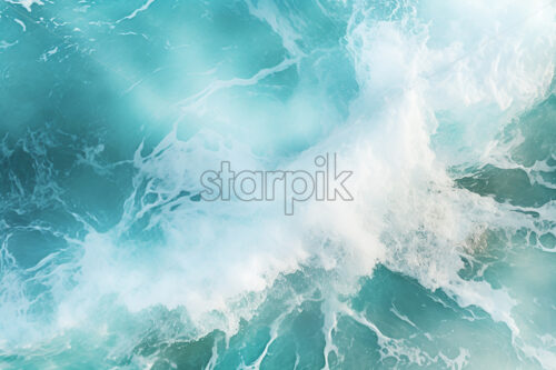 Ocean waves viewed from above - Starpik Stock