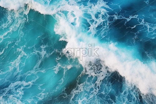 Ocean waves viewed from above - Starpik Stock