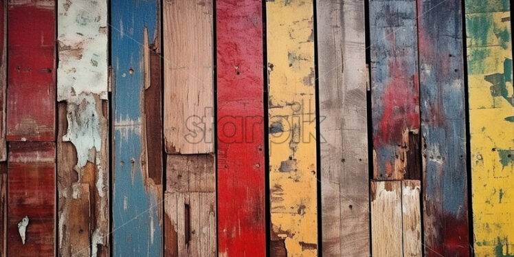 Old planks of different colors - Starpik Stock