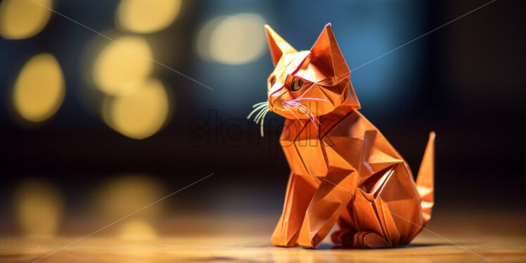 Origami Polygonal cat cute decor - Starpik Stock