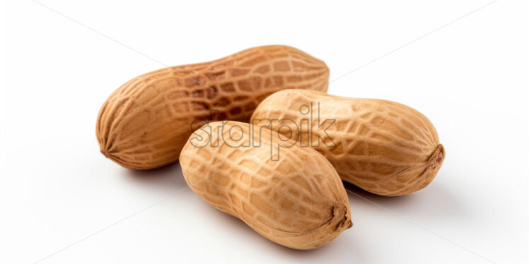 Peanuts on a white background - Starpik Stock