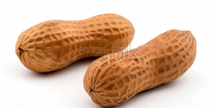 Peanuts on a white background - Starpik Stock