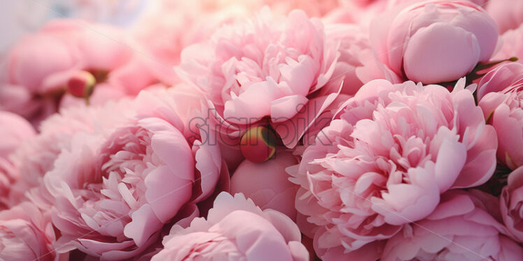 Peony pink flowers background - Starpik Stock