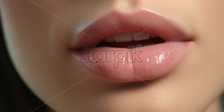 Photo of some lips, close-up image - Starpik Stock