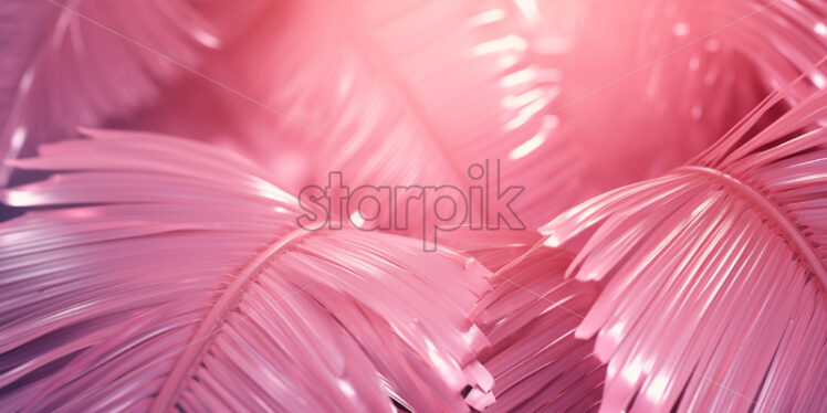 Pink palm leaves background - Starpik Stock