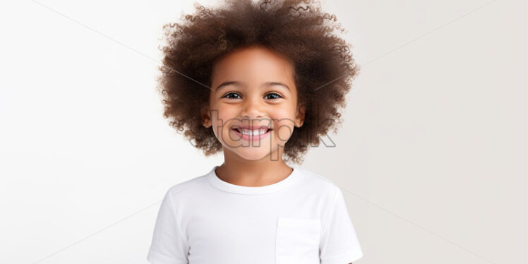 Portrait of a child with afro-style hair - Starpik Stock