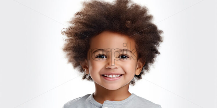 Portrait of a child with afro-style hair - Starpik Stock