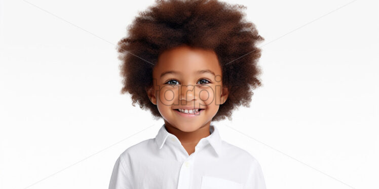 Portrait of a child with afro-style hair - Starpik Stock