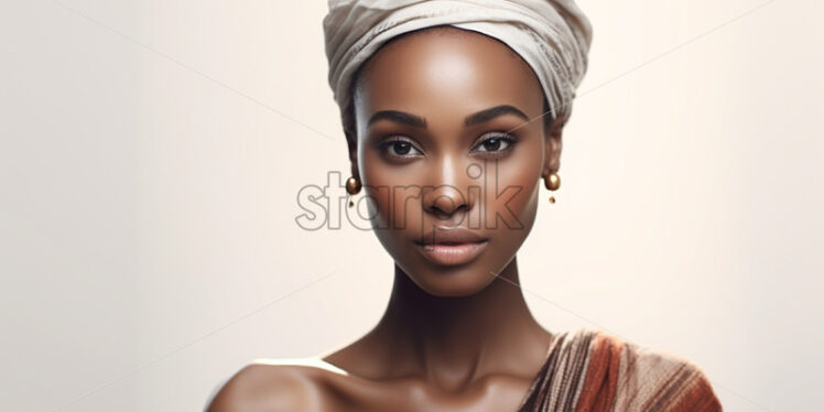 Portrait of a woman from Africa on a white background - Starpik Stock