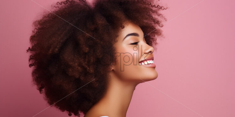 Portrait of a woman with afro-style hair - Starpik Stock