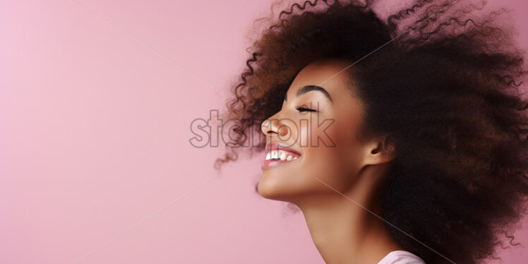 Portrait of a woman with afro-style hair - Starpik Stock