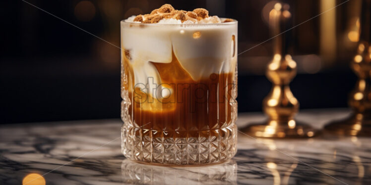 Pumpkin spice latte cocktail drink - Starpik Stock