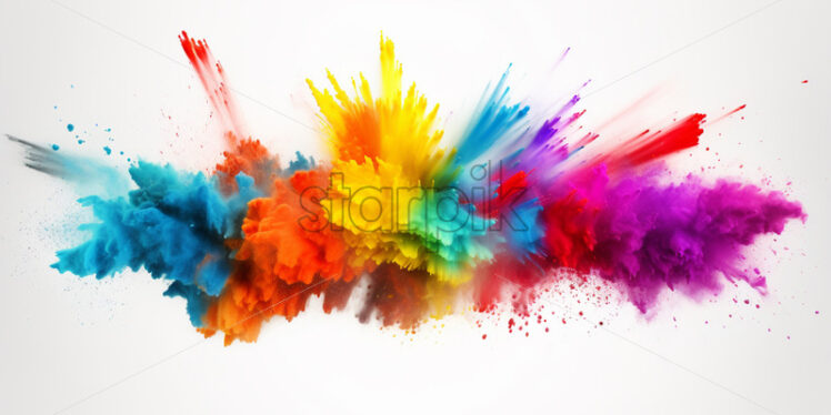 Rainbow made of colored powder - Starpik Stock