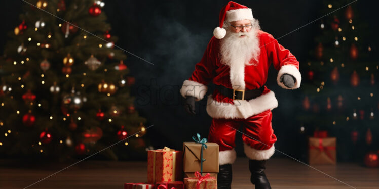 Santa Claus distributes gifts to children - Starpik Stock