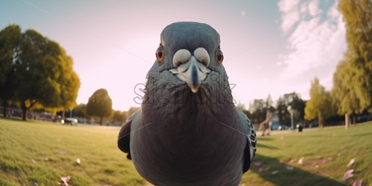 Selfie of a pigeon in the park - Starpik Stock