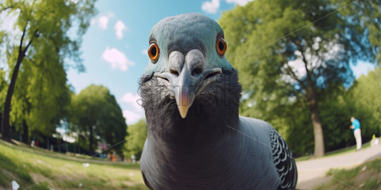 Selfie of a pigeon in the park - Starpik Stock