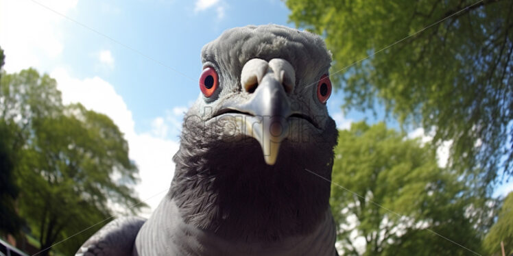 Selfie of a pigeon in the park - Starpik Stock