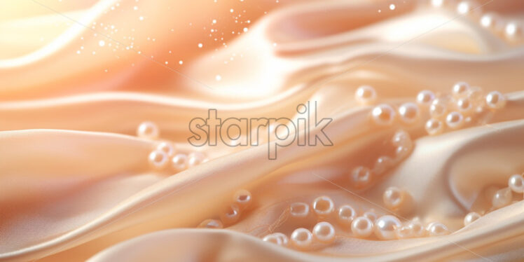 Silk and pearls delicate background - Starpik Stock