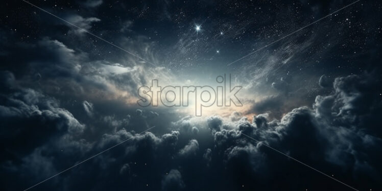 Space gas and dust sky at night - Starpik Stock