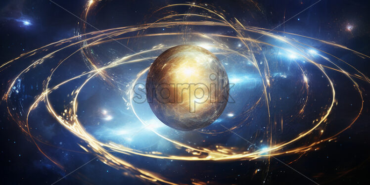 Spatial structures, cosmic choreography - Starpik Stock