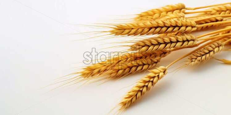 Spices of wheat on a white background - Starpik Stock