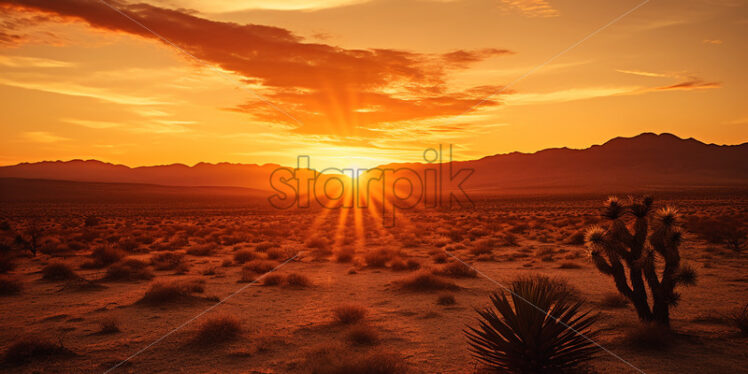 Sunrise in the prairie - Starpik Stock