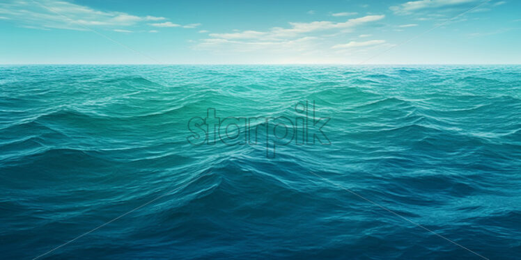 The blue-green surface of the ocean - Starpik Stock