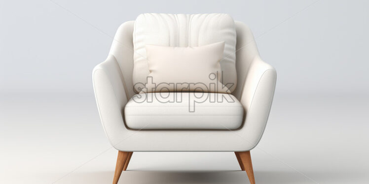 The concept design of a chair on a white background - Starpik Stock