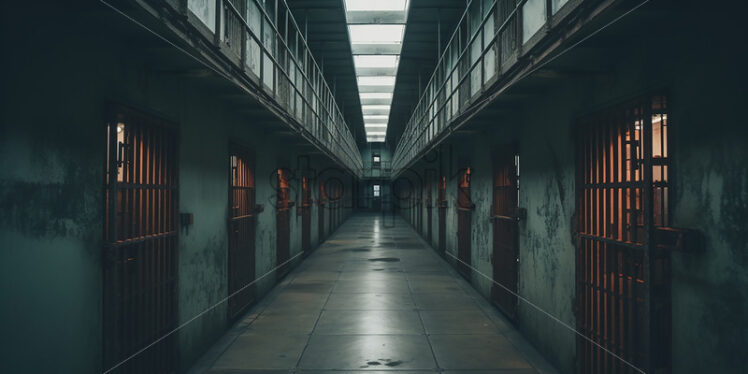 The corridor of a prison - Starpik Stock