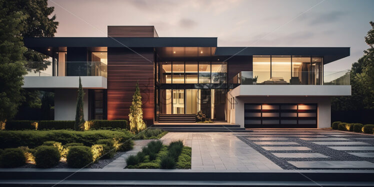 The facade of a modern house - Starpik Stock