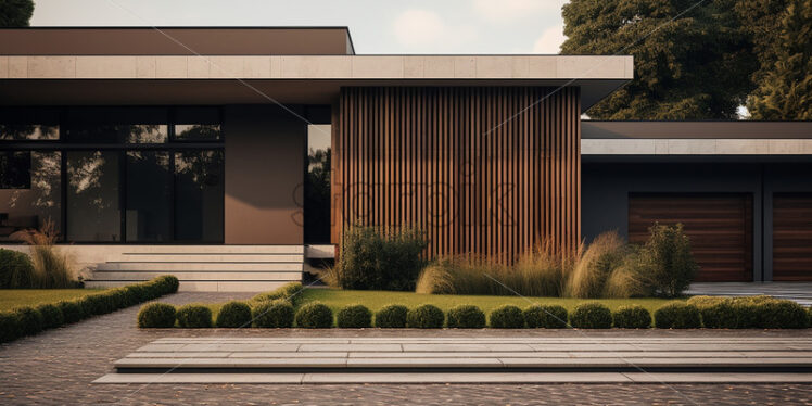 The facade of a modern house - Starpik Stock