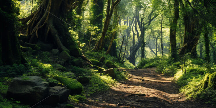 The interior of a fantastic old forest - Starpik Stock