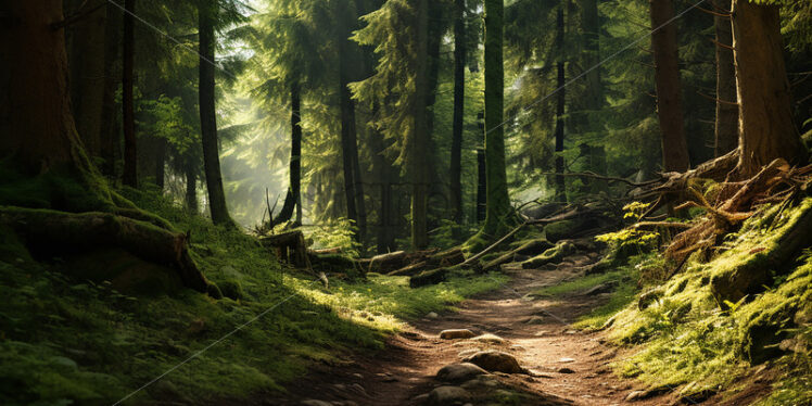 The interior of a fantastic old forest - Starpik Stock