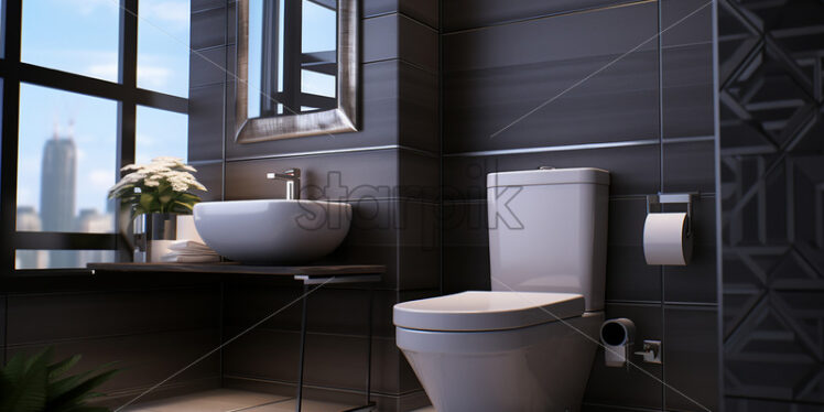 The interior of a modern bathroom - Starpik Stock