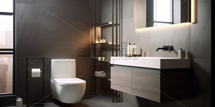 The interior of a modern bathroom - Starpik Stock