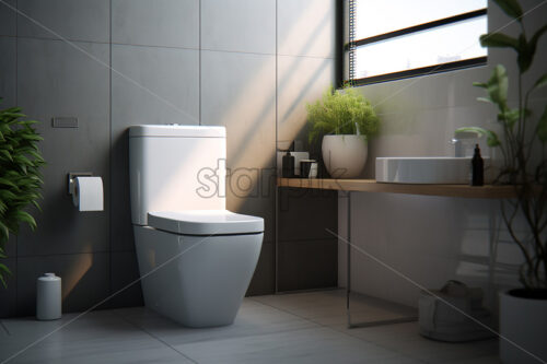 The interior of a modern bathroom - Starpik Stock